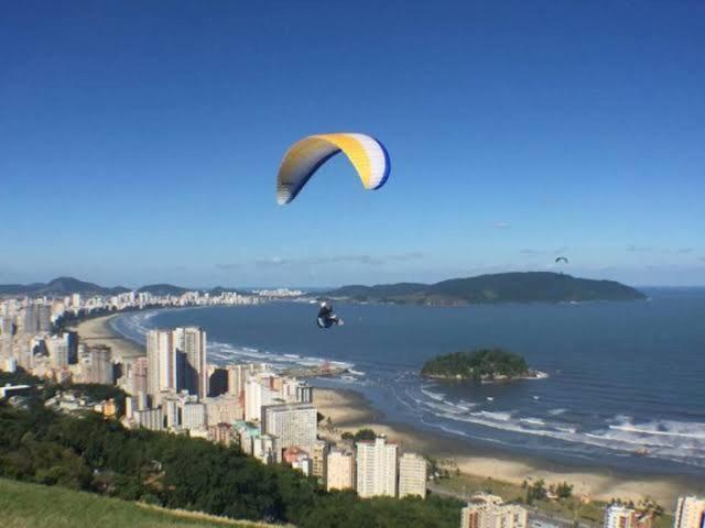 Apartamento 621 Com Vista Para O Mar São Vicente Exteriör bild